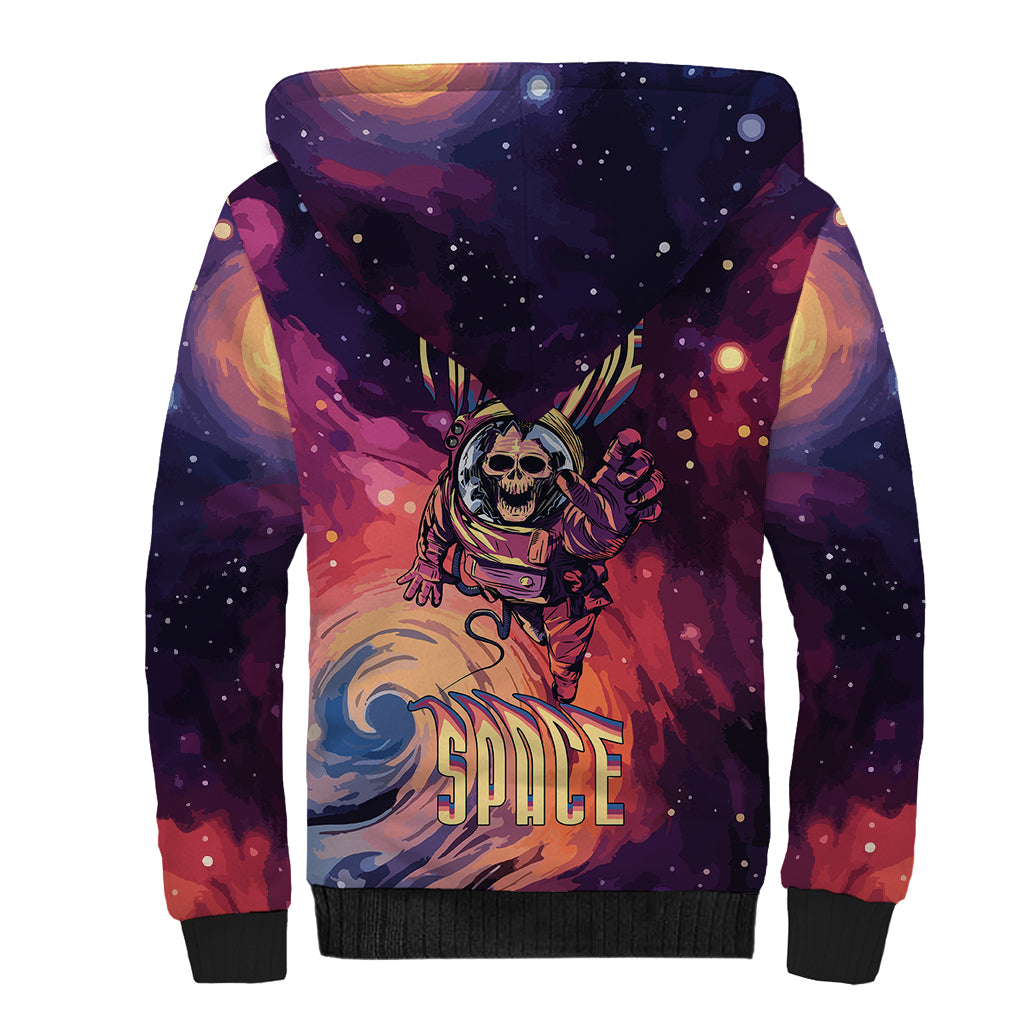 Skull Sherpa Hoodie I Need More Space Cosmic Style - Wonder Print Shop