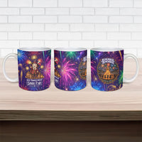 Guy Fawkes Bonfire Night Fireworks Ceramic Mug Vibrant Colorful Celebration Sparkler Gunpowder Plot