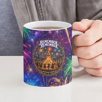 Guy Fawkes Bonfire Night Fireworks Ceramic Mug Vibrant Colorful Celebration Sparkler Gunpowder Plot