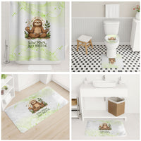 Meditating Sloth Hermit Day Bathroom Set Just Breathe Mindfulness Coffee Animal