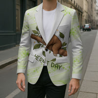 Meditating Sloth Hermit Day Blazer Just Breathe Mindfulness Coffee Animal
