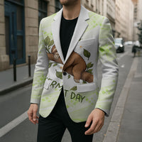 Meditating Sloth Hermit Day Blazer Just Breathe Mindfulness Coffee Animal