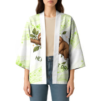 Meditating Sloth Hermit Day Kimono Just Breathe Mindfulness Coffee Animal
