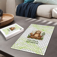 Meditating Sloth Hermit Day Puzzle Just Breathe Mindfulness Coffee Animal