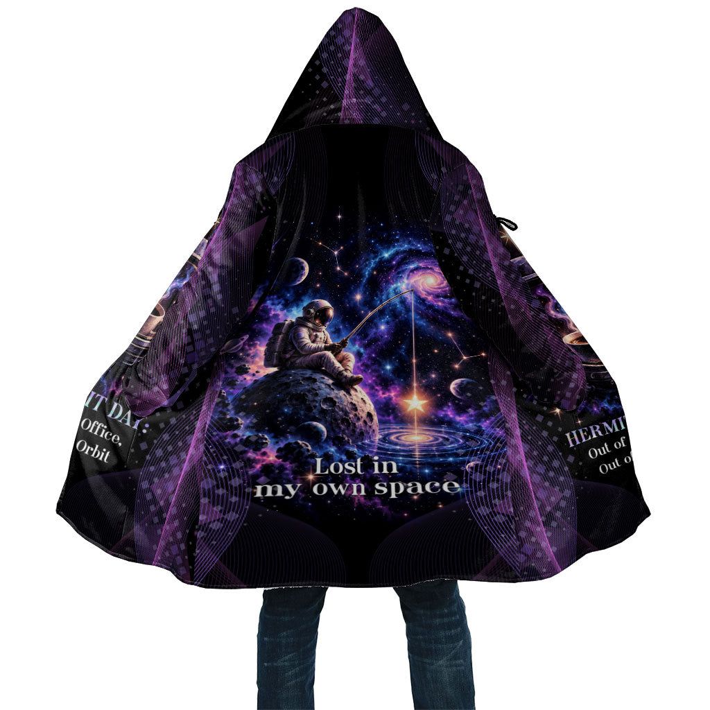 Hermit Day Astronaut Coffee Cloak Lost In My Own Space Cosmic Graphic