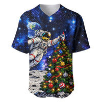 Astronaut Christmas Space Rocket Baseball Jersey Outer Space Lunar Holiday Galaxy Art
