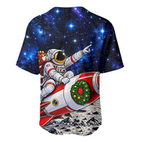 Astronaut Christmas Space Rocket Baseball Jersey Outer Space Lunar Holiday Galaxy Art
