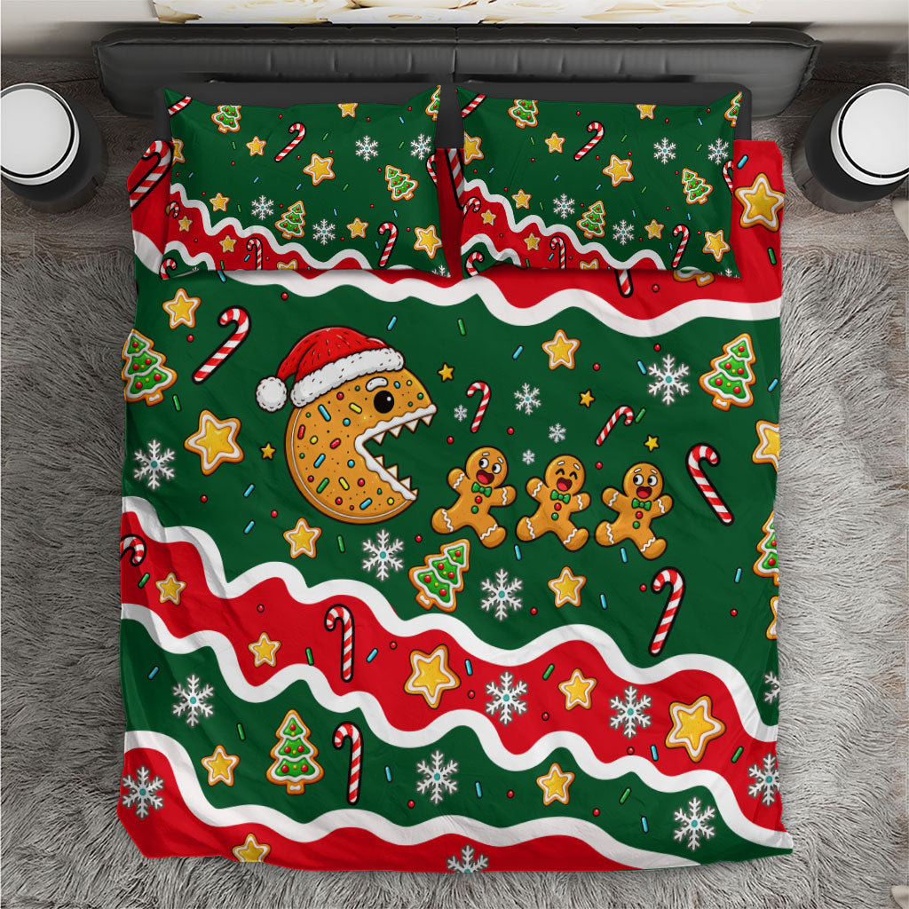 Gingerbread Cookies Christmas Bedding Set Cute Arcade Game Candy Cane Merry Christmas