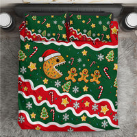 Gingerbread Cookies Christmas Bedding Set Cute Arcade Game Candy Cane Merry Christmas