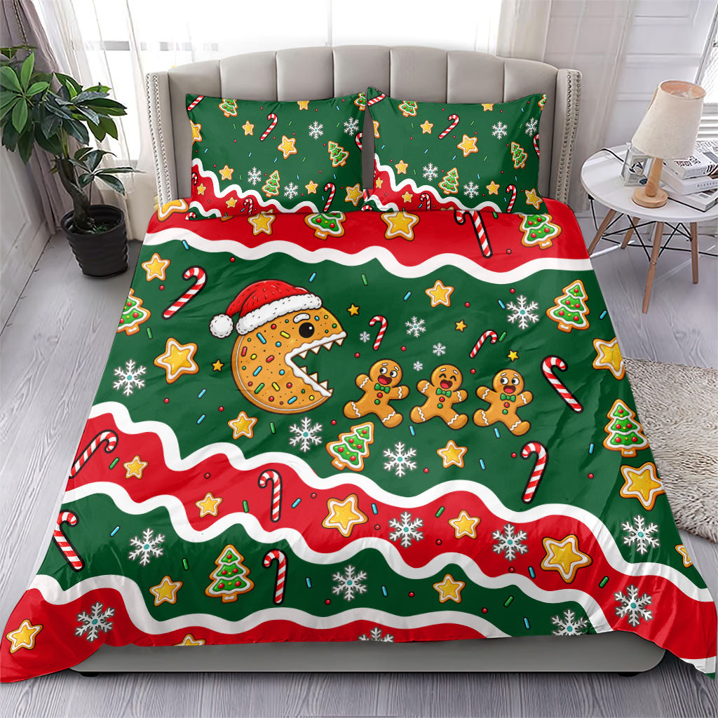Gingerbread Cookies Christmas Bedding Set Cute Arcade Game Candy Cane Merry Christmas
