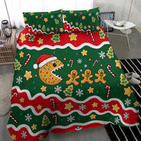 Gingerbread Cookies Christmas Bedding Set Cute Arcade Game Candy Cane Merry Christmas