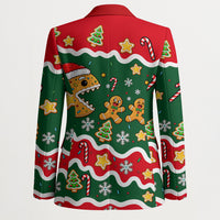 Gingerbread Cookies Christmas Blazer Cute Arcade Game Candy Cane Merry Christmas