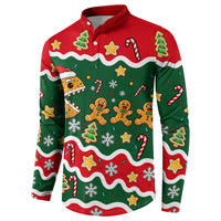 Gingerbread Cookies Christmas Button Sweatshirt Cute Arcade Game Candy Cane Merry Christmas
