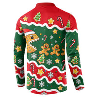 Gingerbread Cookies Christmas Button Sweatshirt Cute Arcade Game Candy Cane Merry Christmas