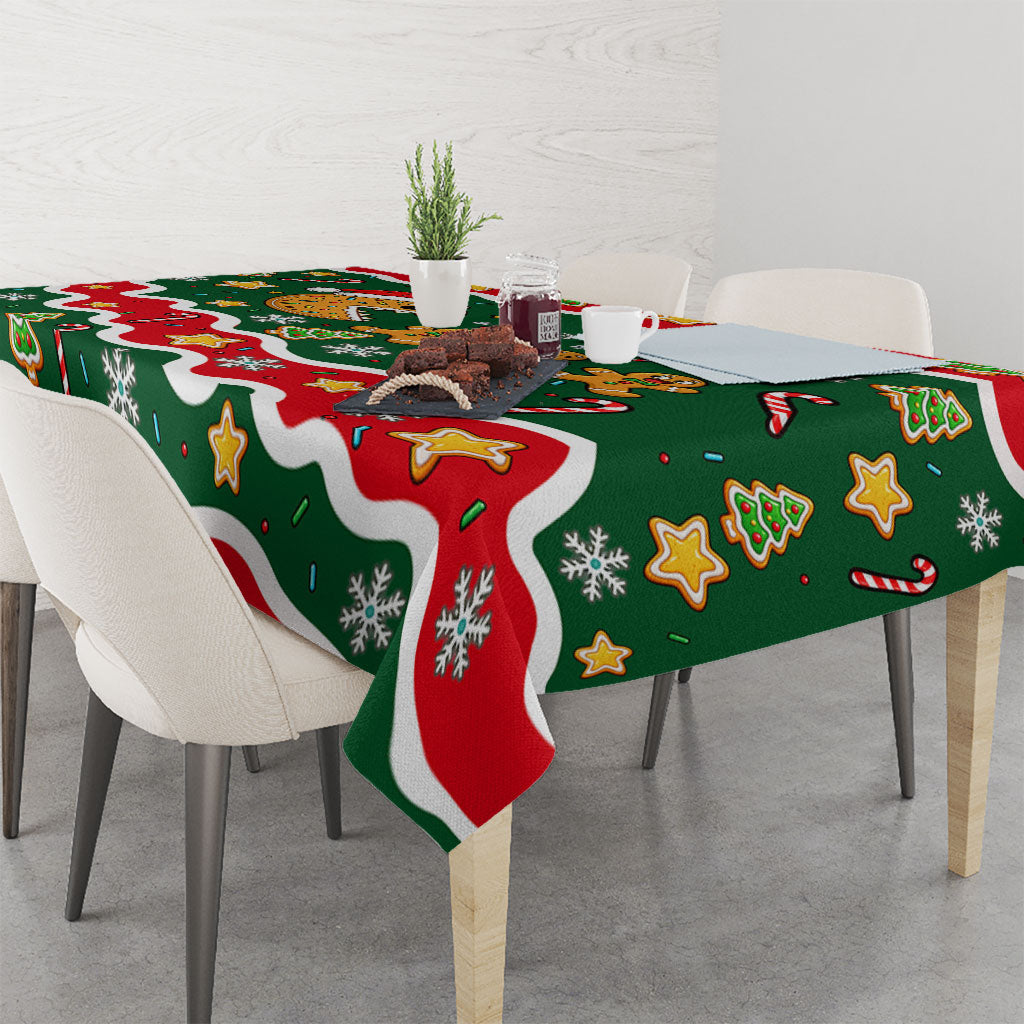 Gingerbread Cookies Christmas Tablecloth Cute Arcade Game Candy Cane Merry Christmas