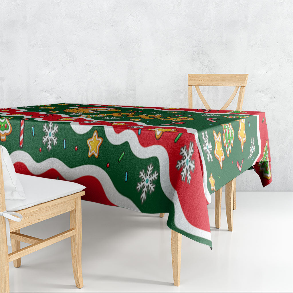Gingerbread Cookies Christmas Tablecloth Cute Arcade Game Candy Cane Merry Christmas