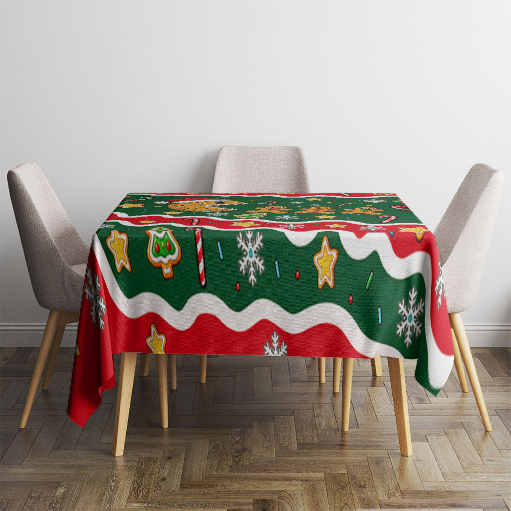 Gingerbread Cookies Christmas Tablecloth Cute Arcade Game Candy Cane Merry Christmas