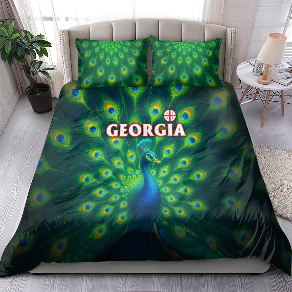 Georgia Peacock Bedding Set with Slay in Silence Shine Like a Peacock Design - Wonder Print Shop