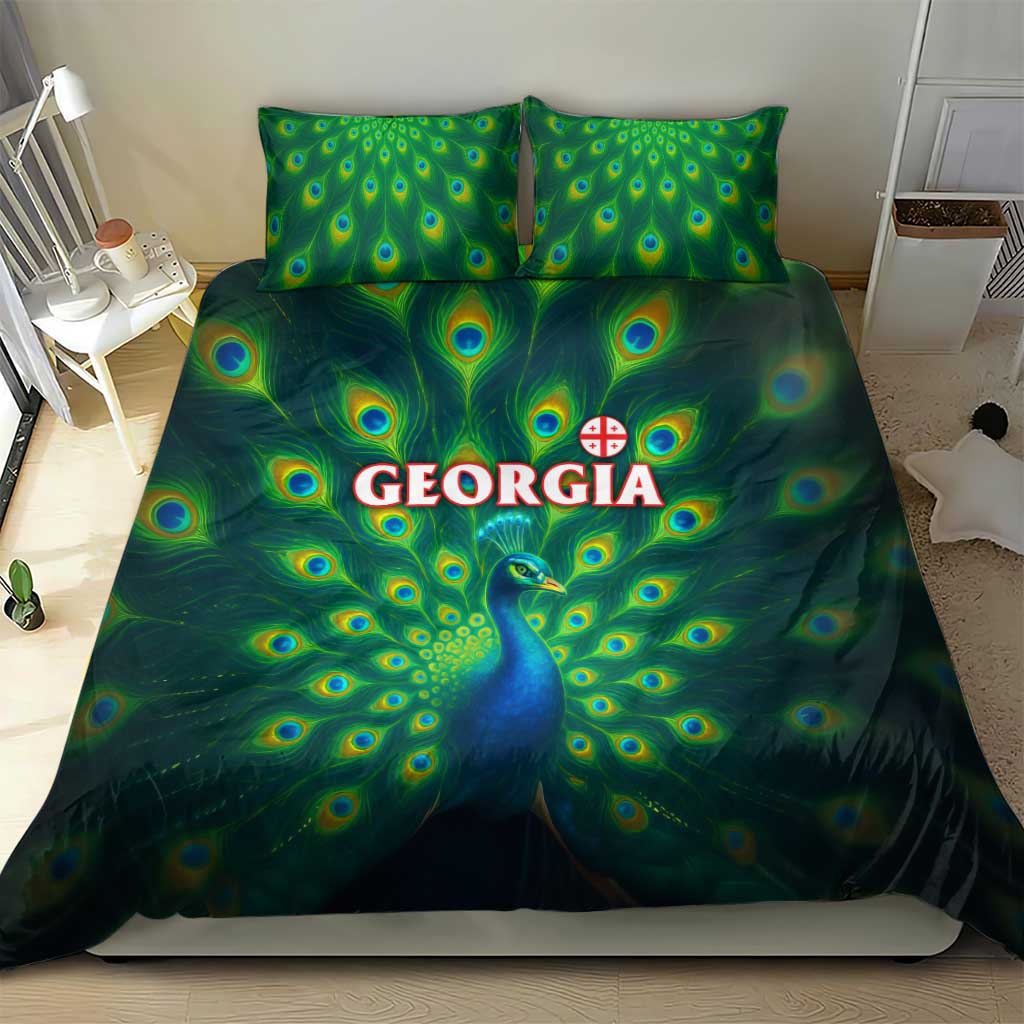 Georgia Peacock Bedding Set with Slay in Silence Shine Like a Peacock Design - Wonder Print Shop
