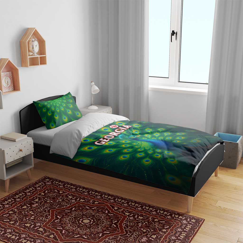 Georgia Peacock Bedding Set with Slay in Silence Shine Like a Peacock Design - Wonder Print Shop