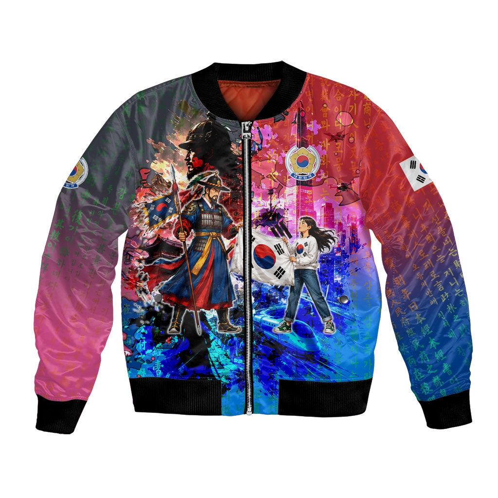 South Korea Flag Day Bomber Jacket National Pride - Traditional Warrior - Modern History