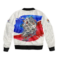 South Korea Flag Day Bomber Jacket Patriotic Cultural Landmarks Map