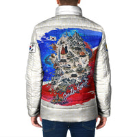 South Korea Flag Day Padded Jacket Patriotic Cultural Landmarks Map
