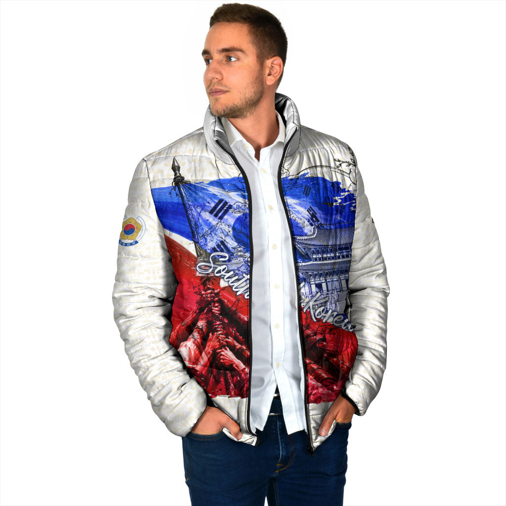 South Korea Flag Day Padded Jacket Patriotic Cultural Landmarks Map