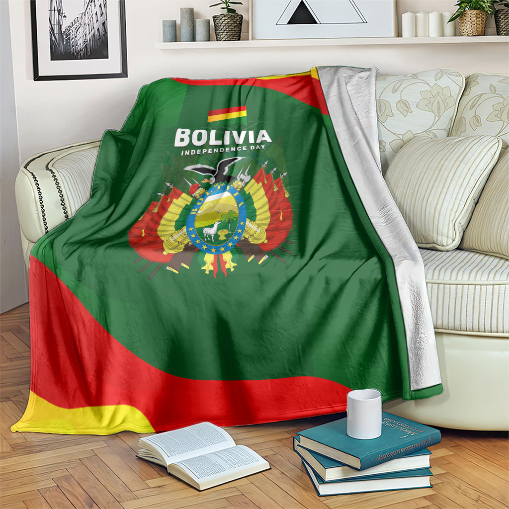 Bolivia Independence Day Blanket Coat Of Arms Libre Y Soberana Heritage Art Broken Chains