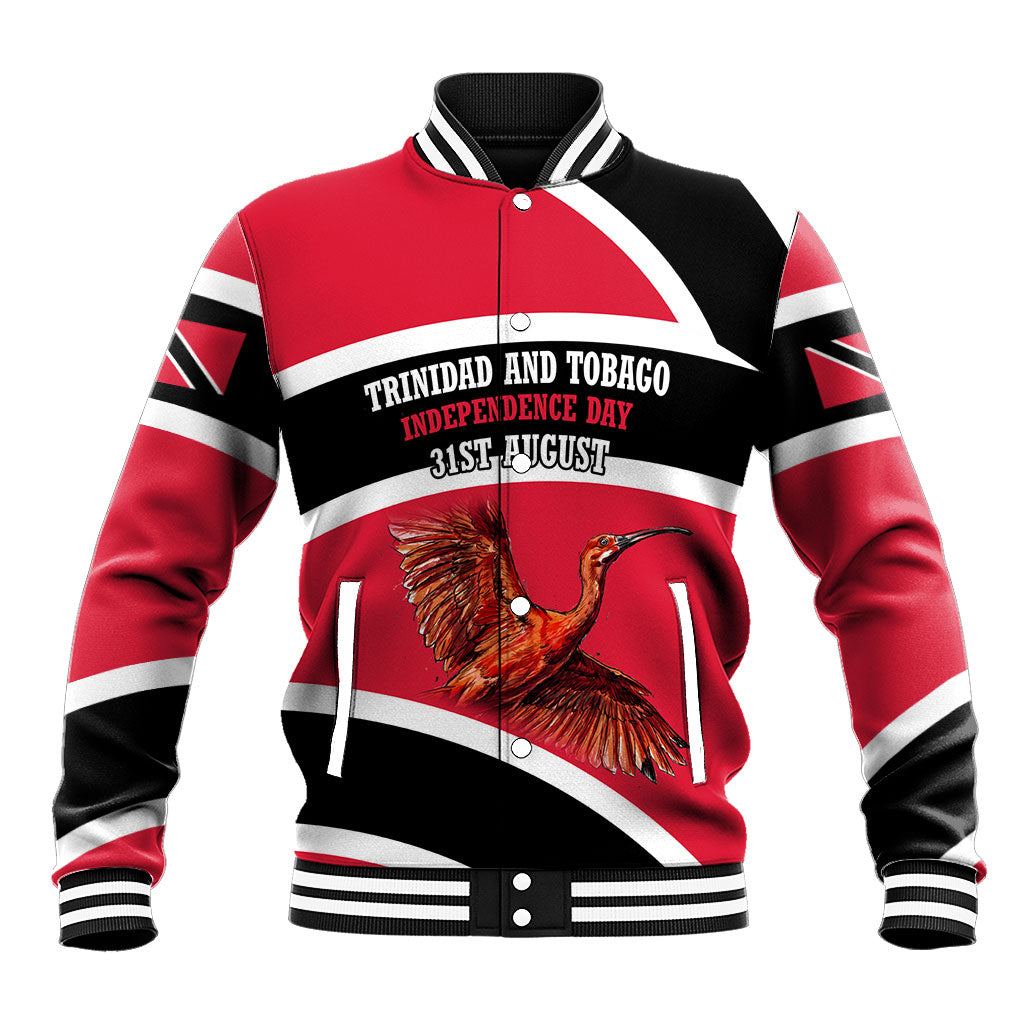 Trinidad And Tobago Independence Day Scarlet Ibis Baseball Jacket Steelpan Heritage National Flag