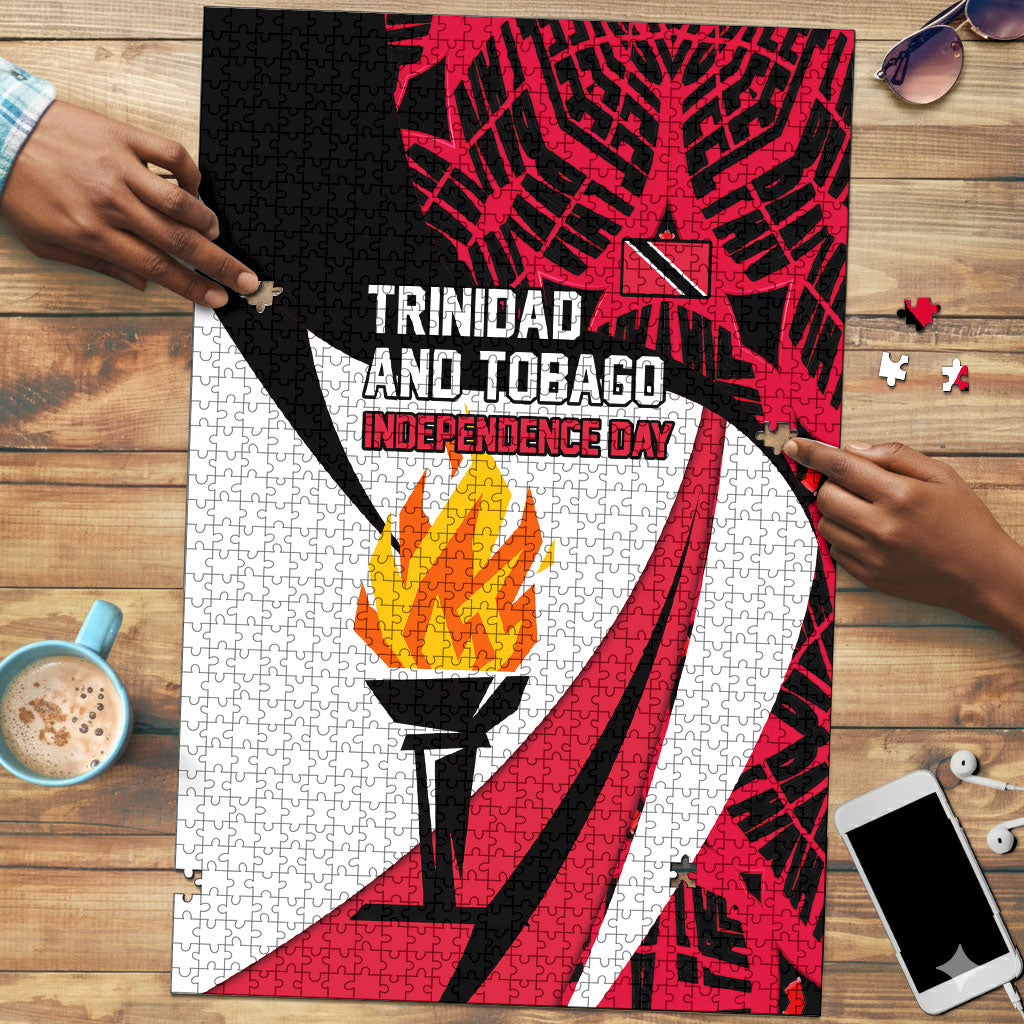 Trinidad And Tobago Independence Day Puzzle Freedom Torch Heritage Symbols