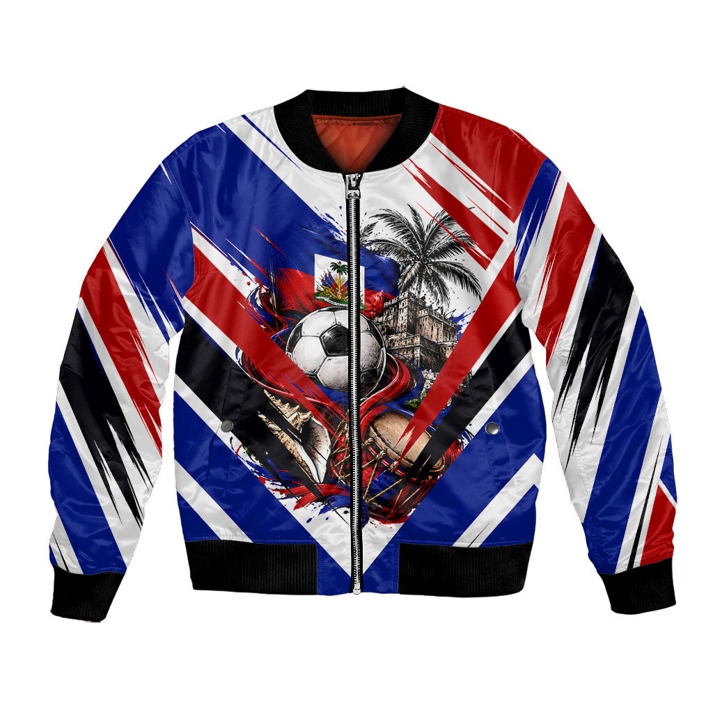 Haiti World Football Mondyal 2026 Bomber Jacket Pride Ayiti Caribbean Culture Patriotic Crest