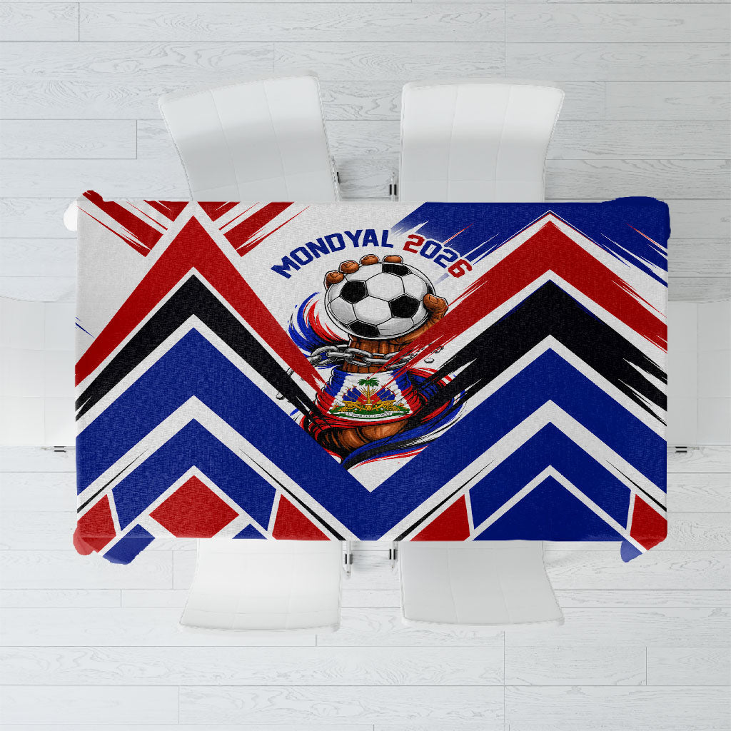 Haiti World Football Mondyal 2026 Tablecloth Pride Ayiti Caribbean Culture Patriotic Crest
