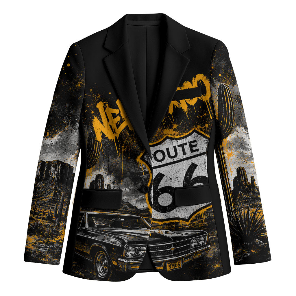 Personalized New Mexico Route 66 Classic Car Blazer Desert Cactus Grunge Paint Splatter Vintage Road Trip