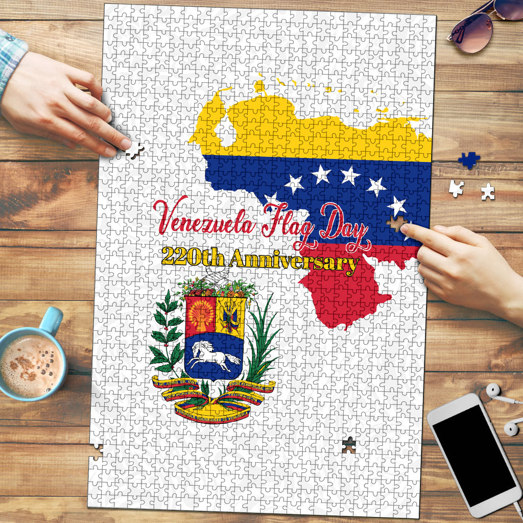 Venezuela Flag Day 220th Anniversary Puzzle Patriotic Map Coat Of Arms Subtle