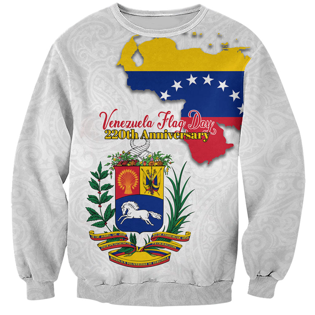 Venezuela Flag Day 220th Anniversary Sweatshirt Patriotic Map Coat Of Arms Subtle
