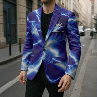 Snake and Bowling Ball Design Blazer with Lightning Background and Custom Team Name Text - Wonder Print Shop