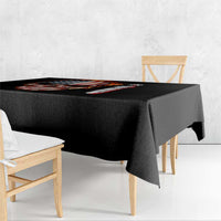 American Flag Skull Design Tablecloth with Bowling Elements and Fire Background with Custom Team Name Text - Wonder Print Shop