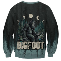 Bigfoot Wilderness Solitude Sweatshirt Cryptid Forest Graphic In Distressed Vintage Style