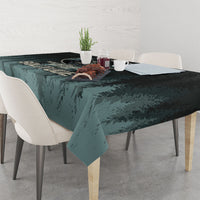 Bigfoot Wilderness Solitude Tablecloth Cryptid Forest Graphic In Distressed Vintage Style