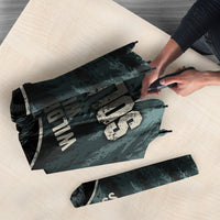 Bigfoot Wilderness Solitude Umbrella Cryptid Forest Graphic In Distressed Vintage Style