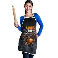 Labor Day Apron Strong Hands Build Nations Patriotic Grunge Tools