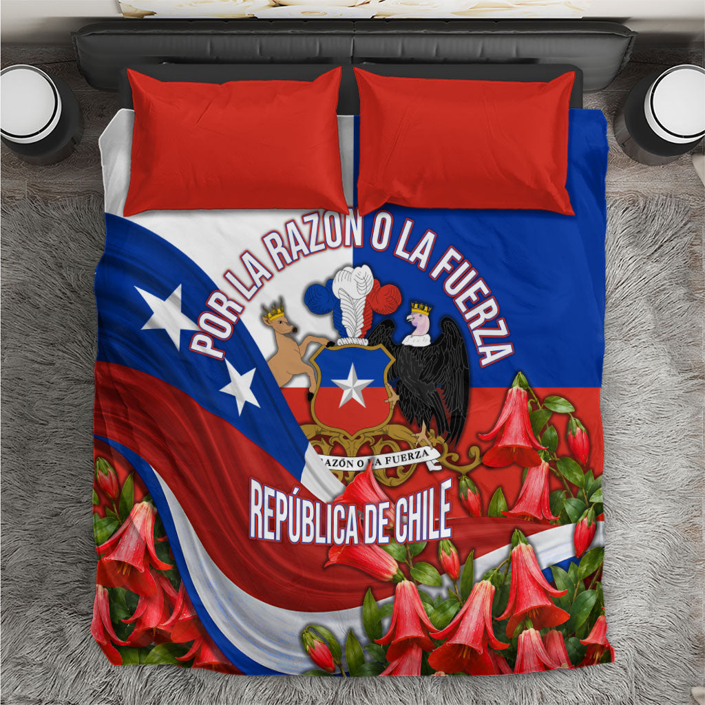 Chile Andean Condor Bedding Set Patriotic National Symbols Copihue Flag Art