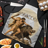 Greek Mythology Heracles Apron Erymanthian Boar Classical Art Greek Key Pattern