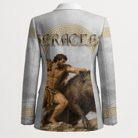 Greek Mythology Heracles Blazer Erymanthian Boar Classical Art Greek Key Pattern