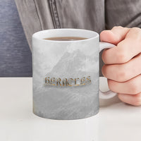 Greek Mythology Heracles Ceramic Mug Erymanthian Boar Classical Art Greek Key Pattern