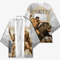 Greek Mythology Heracles Kimono Erymanthian Boar Classical Art Greek Key Pattern