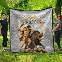 Greek Mythology Heracles Quilt Erymanthian Boar Classical Art Greek Key Pattern