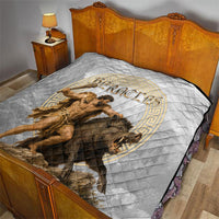 Greek Mythology Heracles Quilt Erymanthian Boar Classical Art Greek Key Pattern
