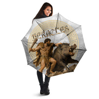 Greek Mythology Heracles Umbrella Erymanthian Boar Classical Art Greek Key Pattern